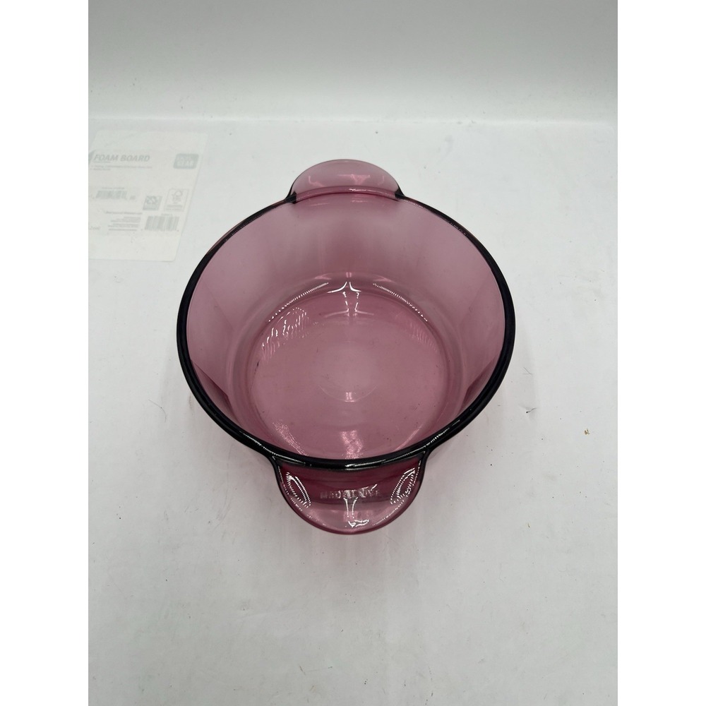 Corning VISIONS Cranberry 1148 1.25L Pyroceram Casserole Dish Vintage USA